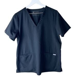 Figs Casma Black Scrub Top Sz‎ L